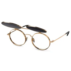 9Five 50-50 24K Gold Flip Up Glasses
