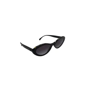 Chanel 5416 Black and Gold Oval Sunglasses