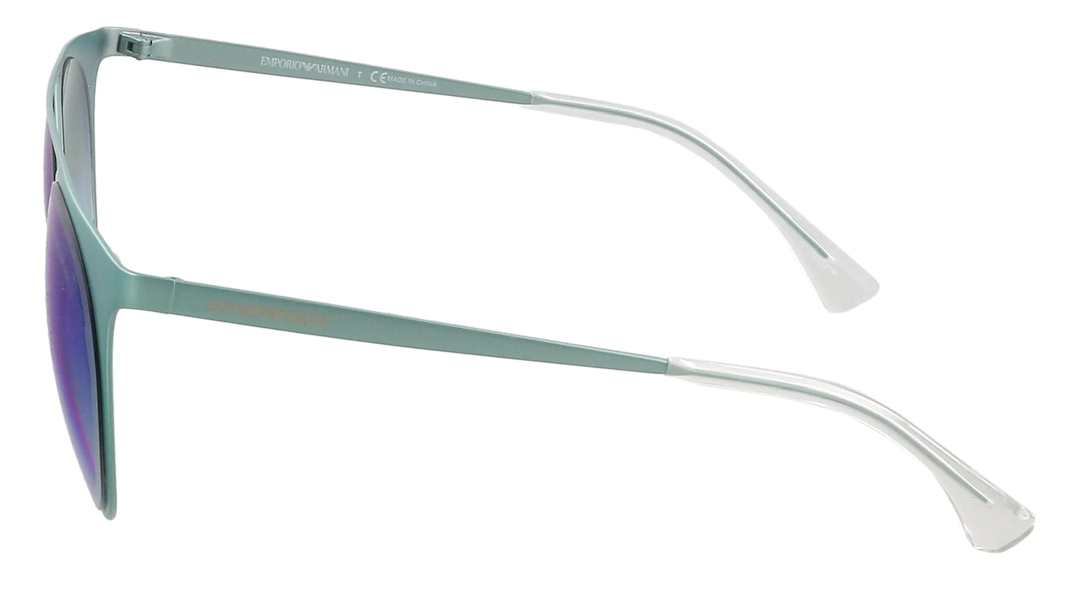 Emporio Armani 0EA2068 3244D6 Metallized Light Blue Round Sunglasses