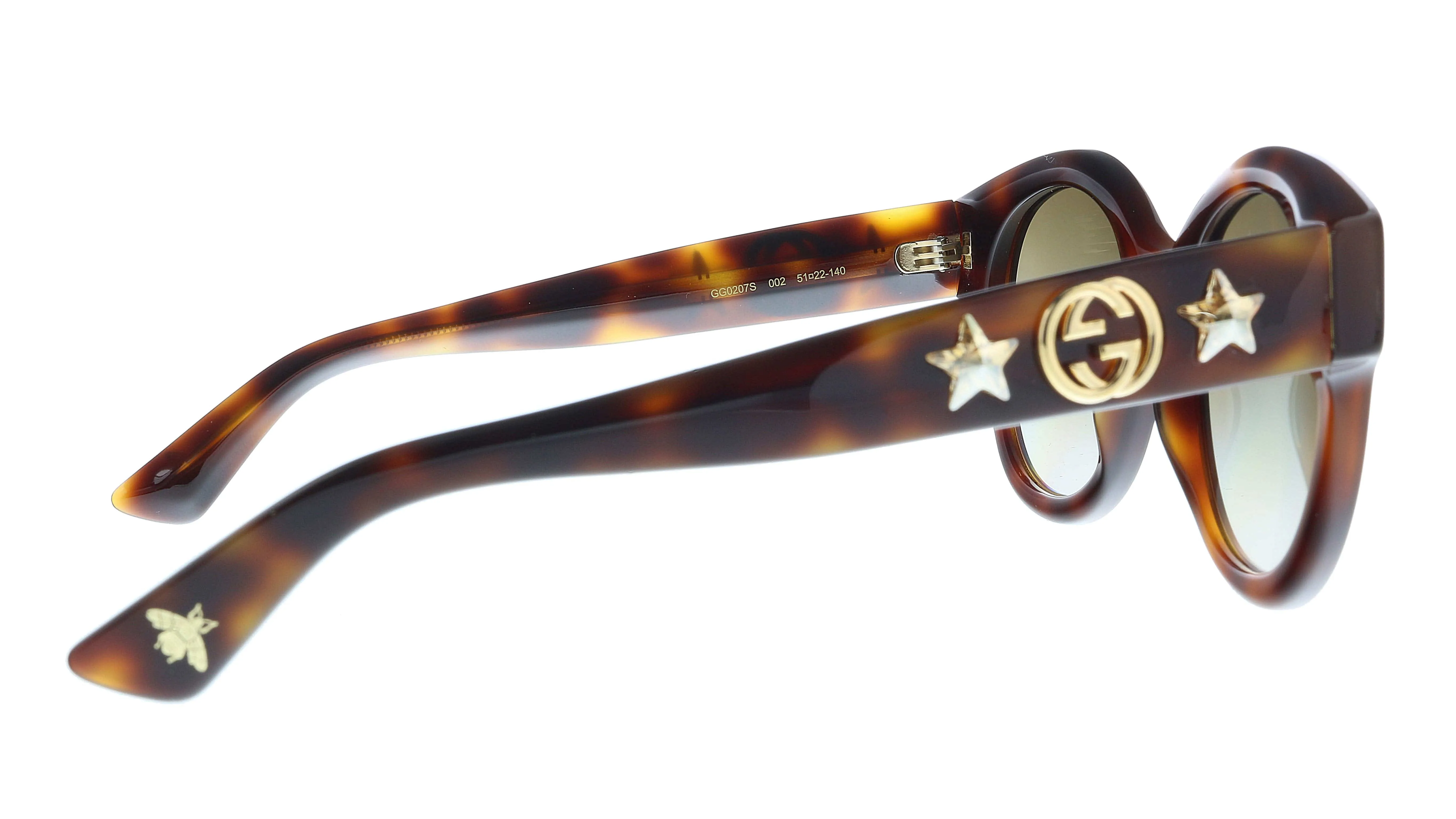 Gucci GG0207S-002  Havana Cateye Sunglasses