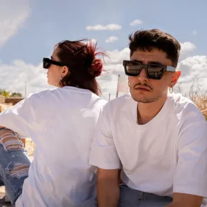 IcedOut Square Sun shade thick frame Sunglasses