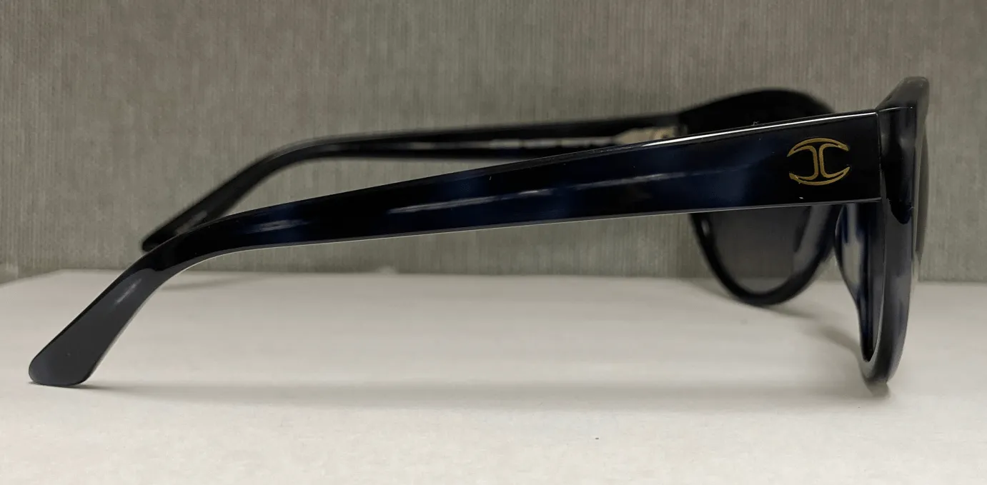 Just Cavalli JC 490/S 55W Navy Blue Soft Cateye Sunglasses
