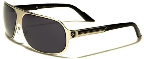 Khan Aviator Men’s Sunglasses (Silver)