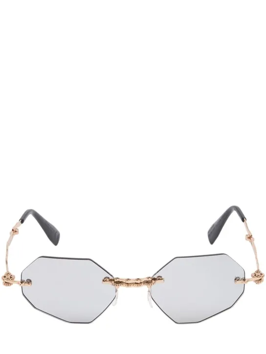 Kuboraum Berlin   H44 foldable acetate &amp; metal sunglasses 