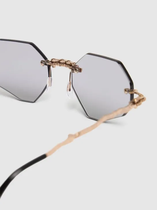 Kuboraum Berlin   H44 foldable acetate &amp; metal sunglasses 