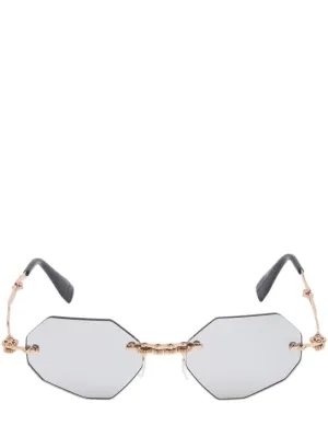 Kuboraum Berlin   H44 foldable acetate &amp; metal sunglasses 