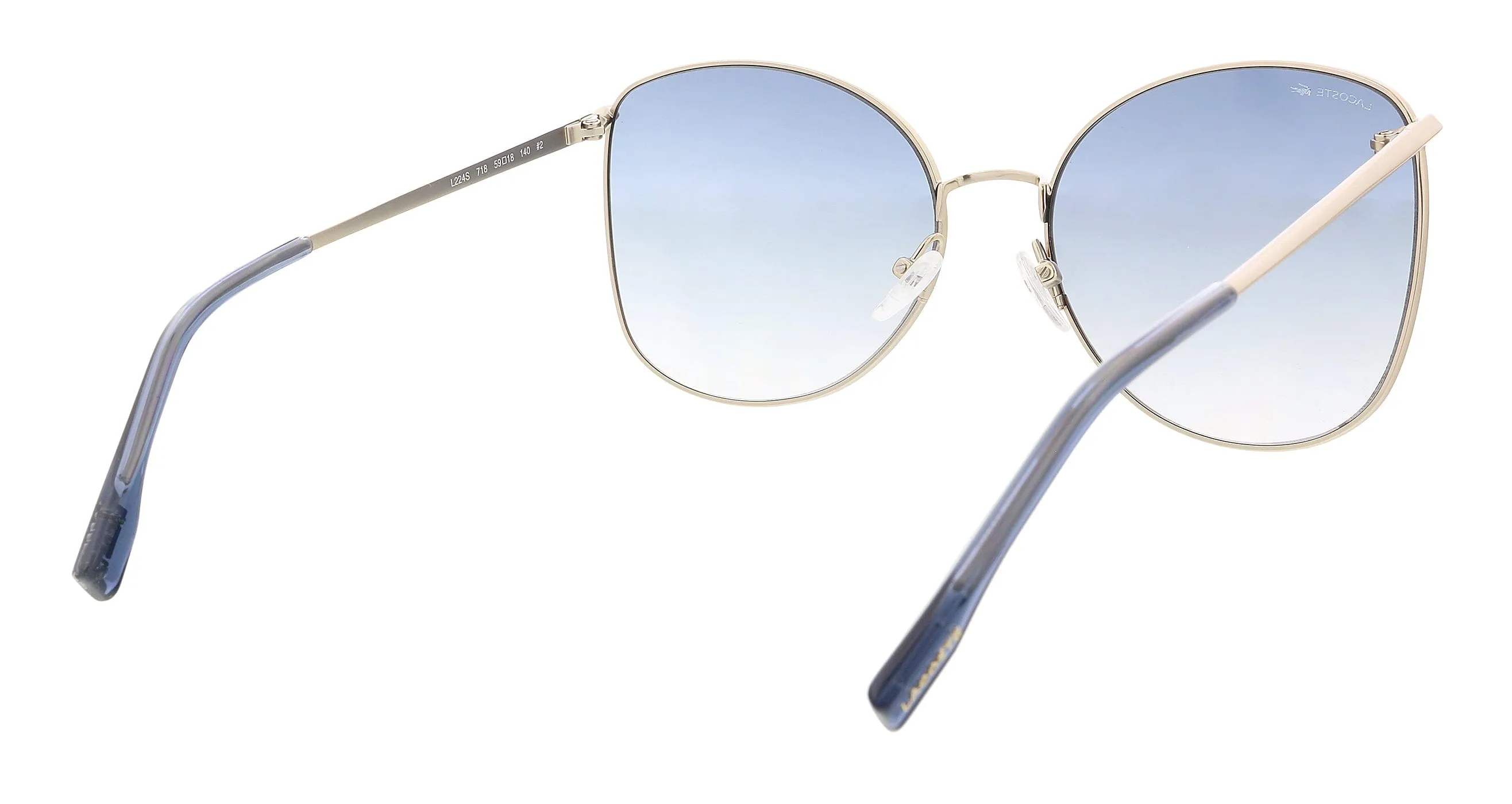 Lacoste L224S 43169 Light Gold Classic Butterfly Sunglasses