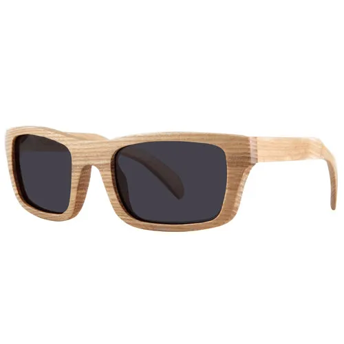 Maple Wood Sunglasses UV 400 Protection Lens Rectangle Dome Frame