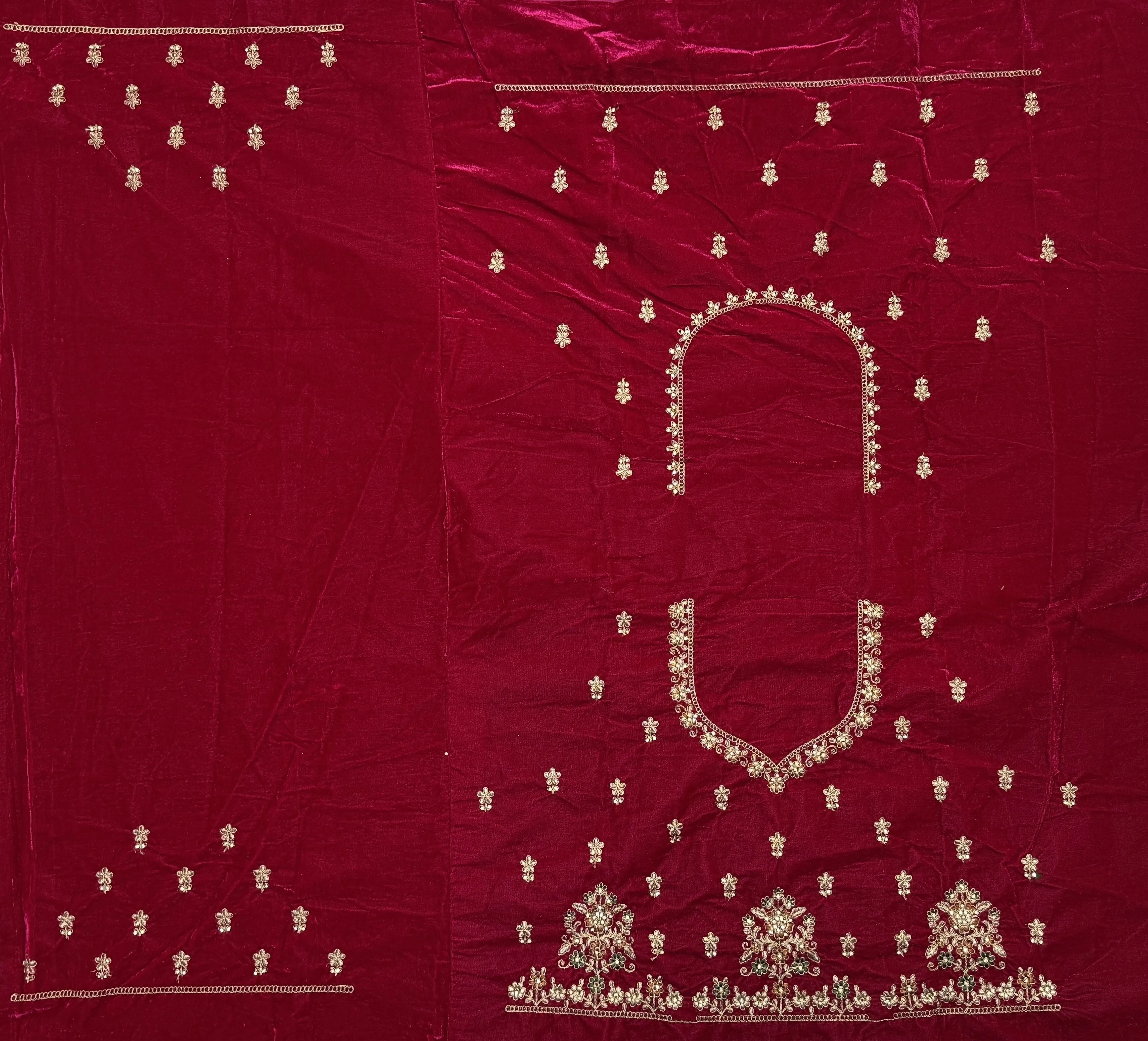 Maroon Colour Bridal Silk Lehenga with Real Handwork crafted Mirror work Multi Thread and Zari work Partywear Lehenga Choli