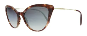 Miu Miu 0MU 03US UE0GR0 Light Havana Cat Eye Sunglasses
