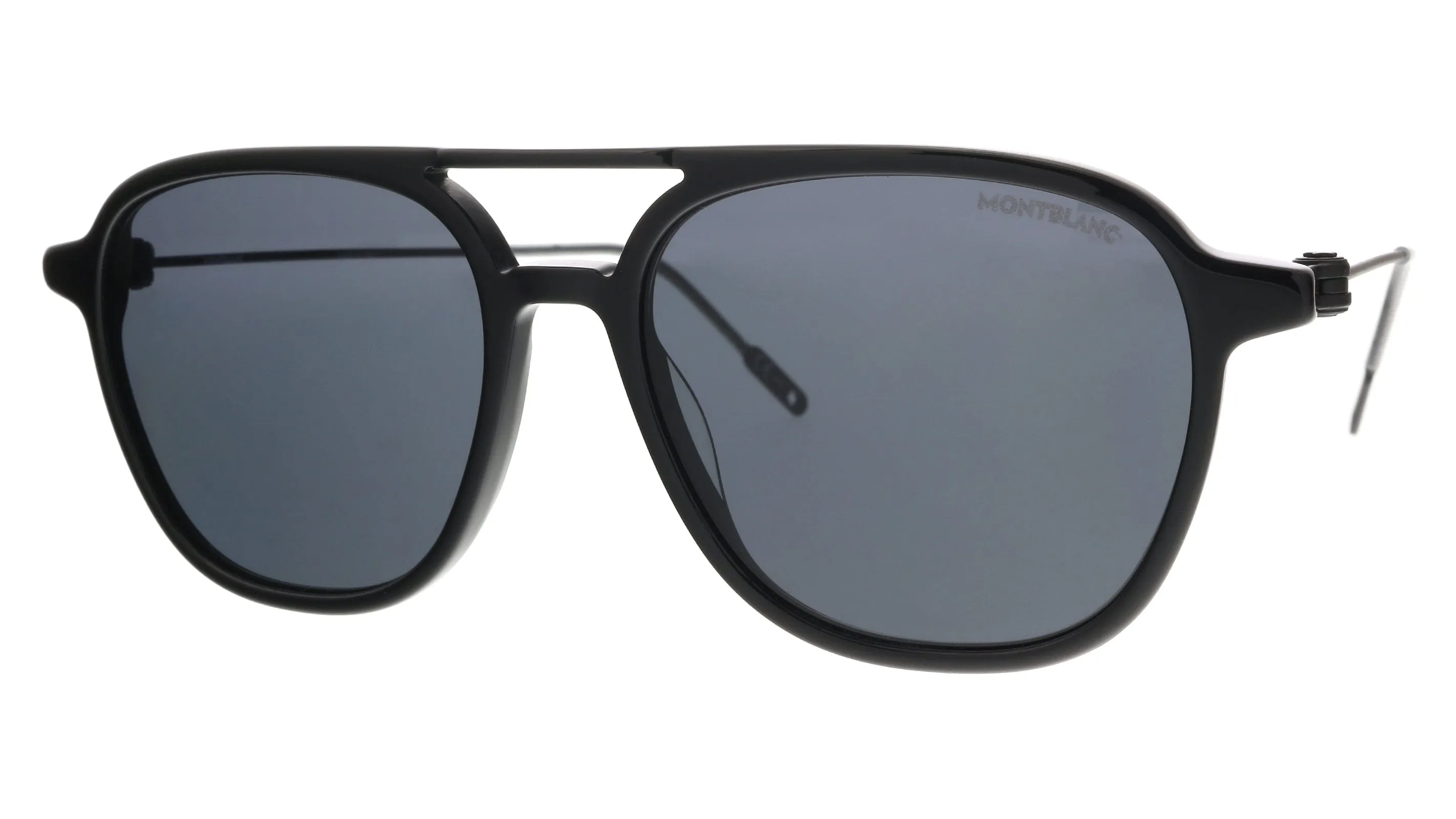 Montblanc MB0003S-001 Black Aviator Sunglasses