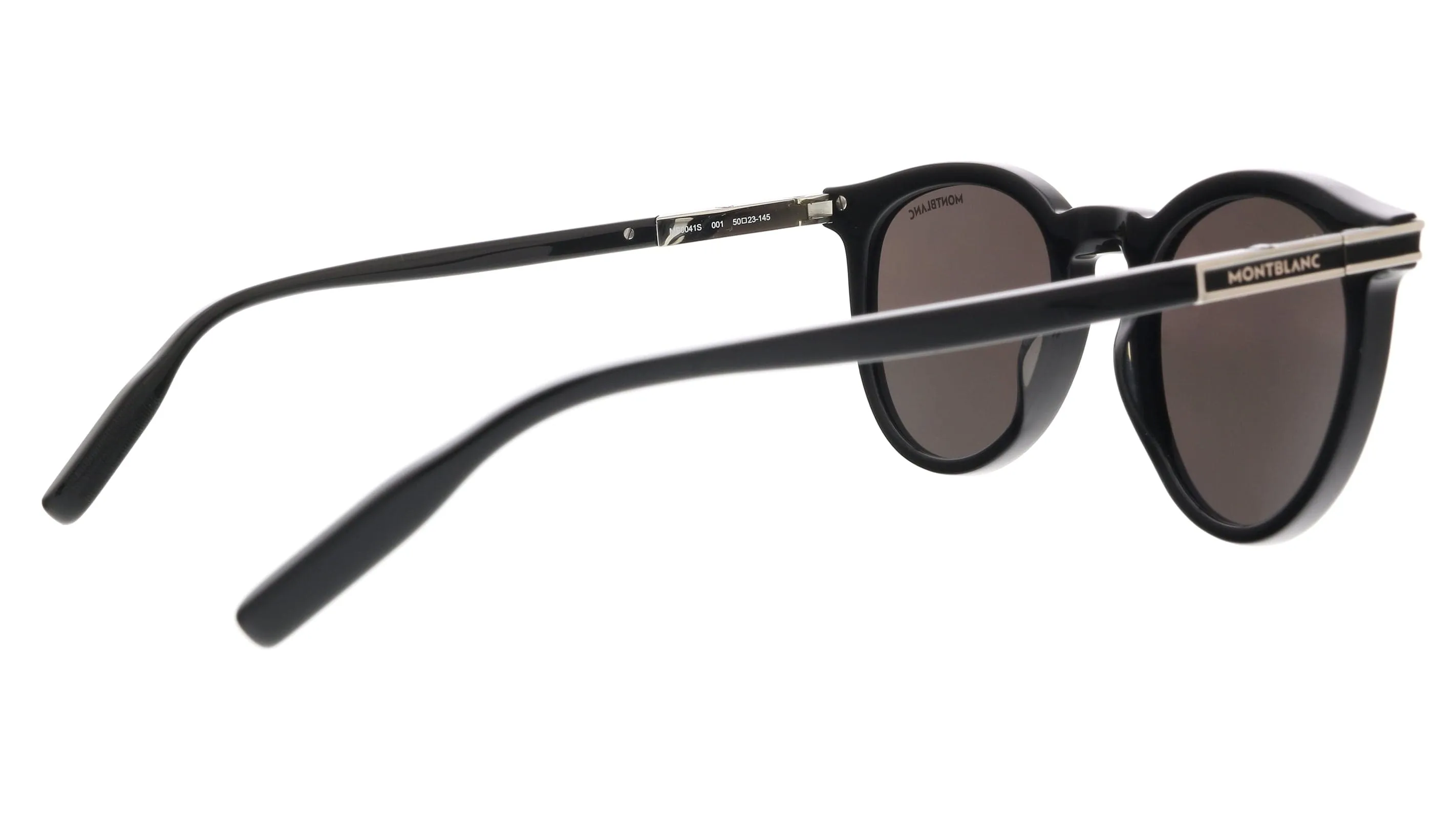 Montblanc MB0041S-001 Black Round Sunglasses