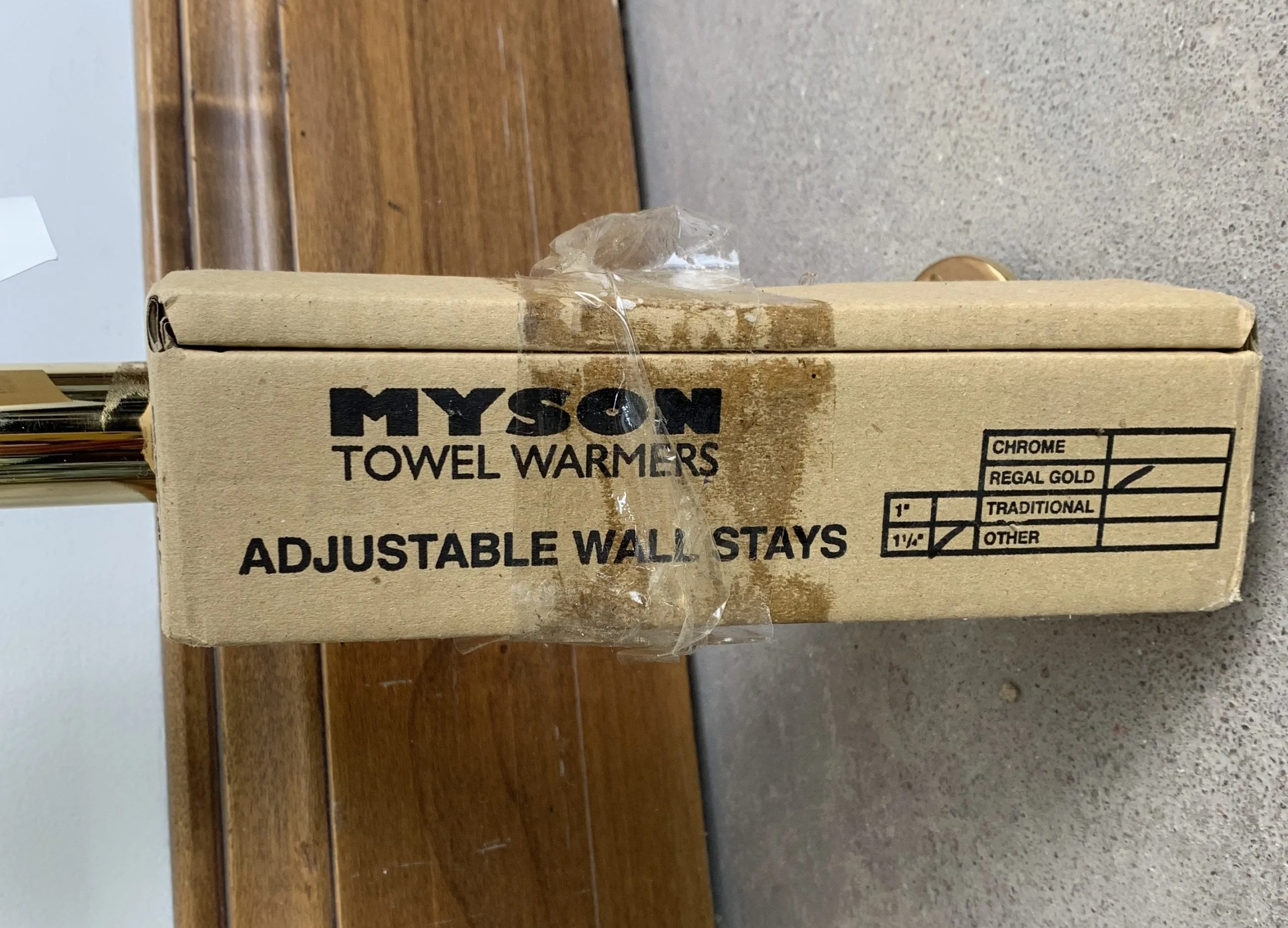 Myson Towel Warmer, Gold Plated, New, Unused