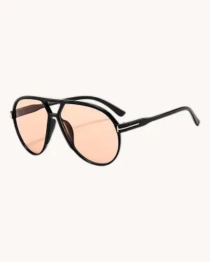 Oversize Aviator Sunglasses - Champagne