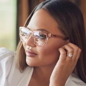 Quay Hardwire Glasses Champagne/Clear Blue Light