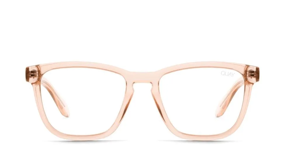 Quay Hardwire Glasses Champagne/Clear Blue Light