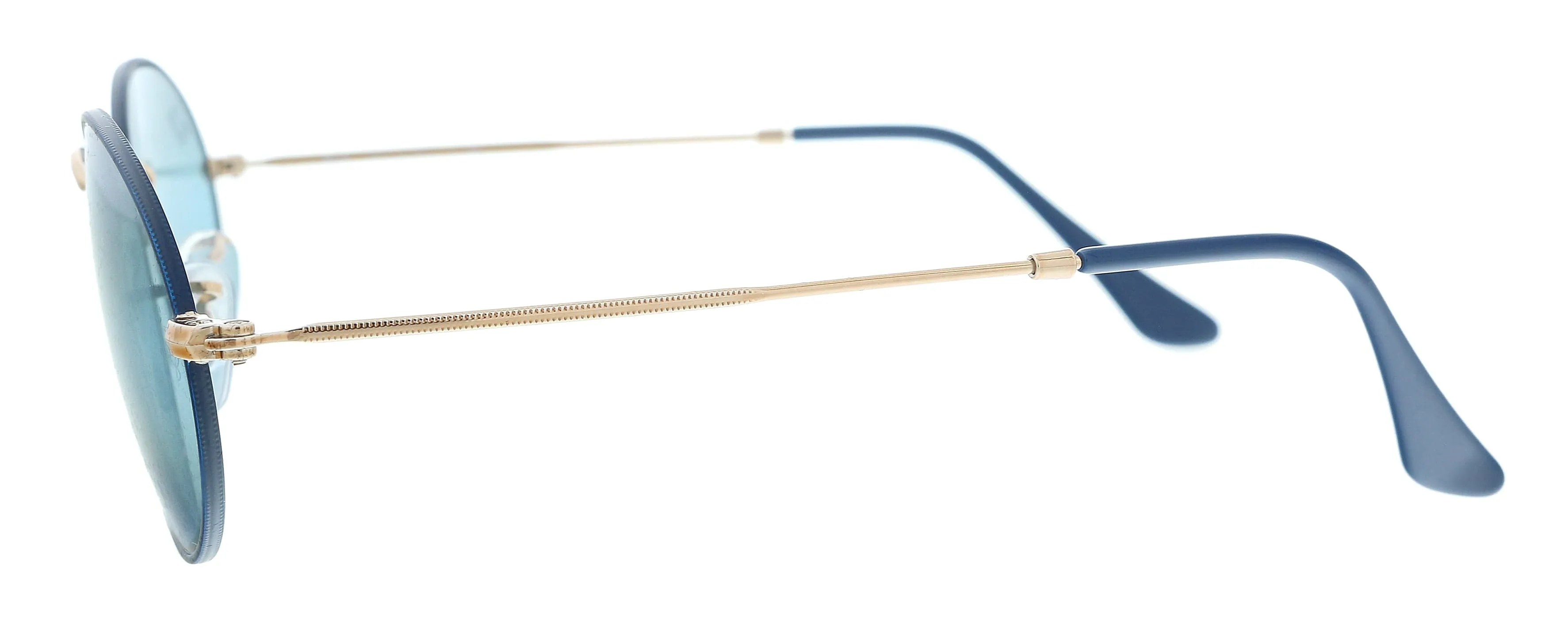 Ray-Ban 0RB3547 9156AJ Matte Dark Blue On Copper Oval Sunglasses