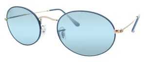 Ray-Ban 0RB3547 9156AJ Matte Dark Blue On Copper Oval Sunglasses