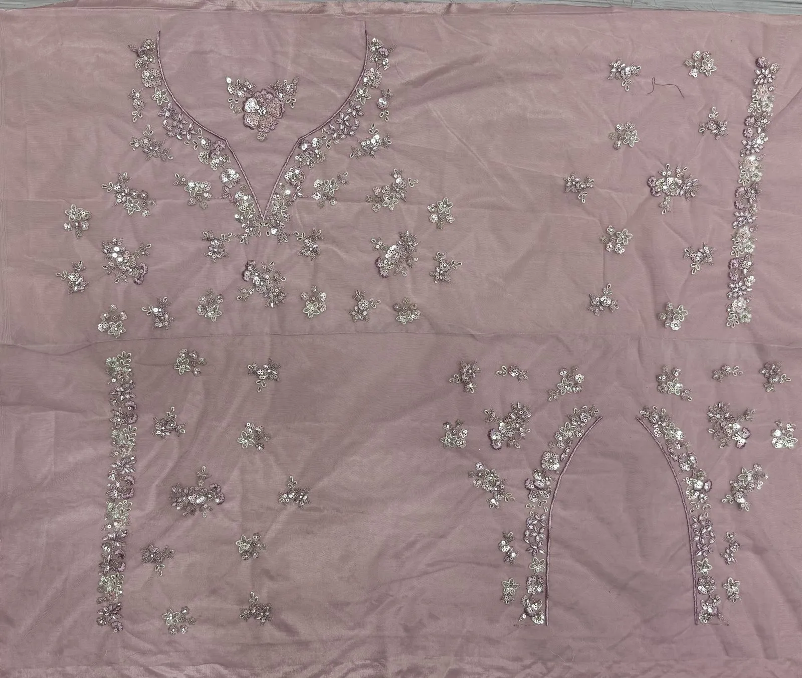 Rose Pink Heavy Soft Net Heavy Multi thread & Sequence work Wedding Bridal Lehenga Choli