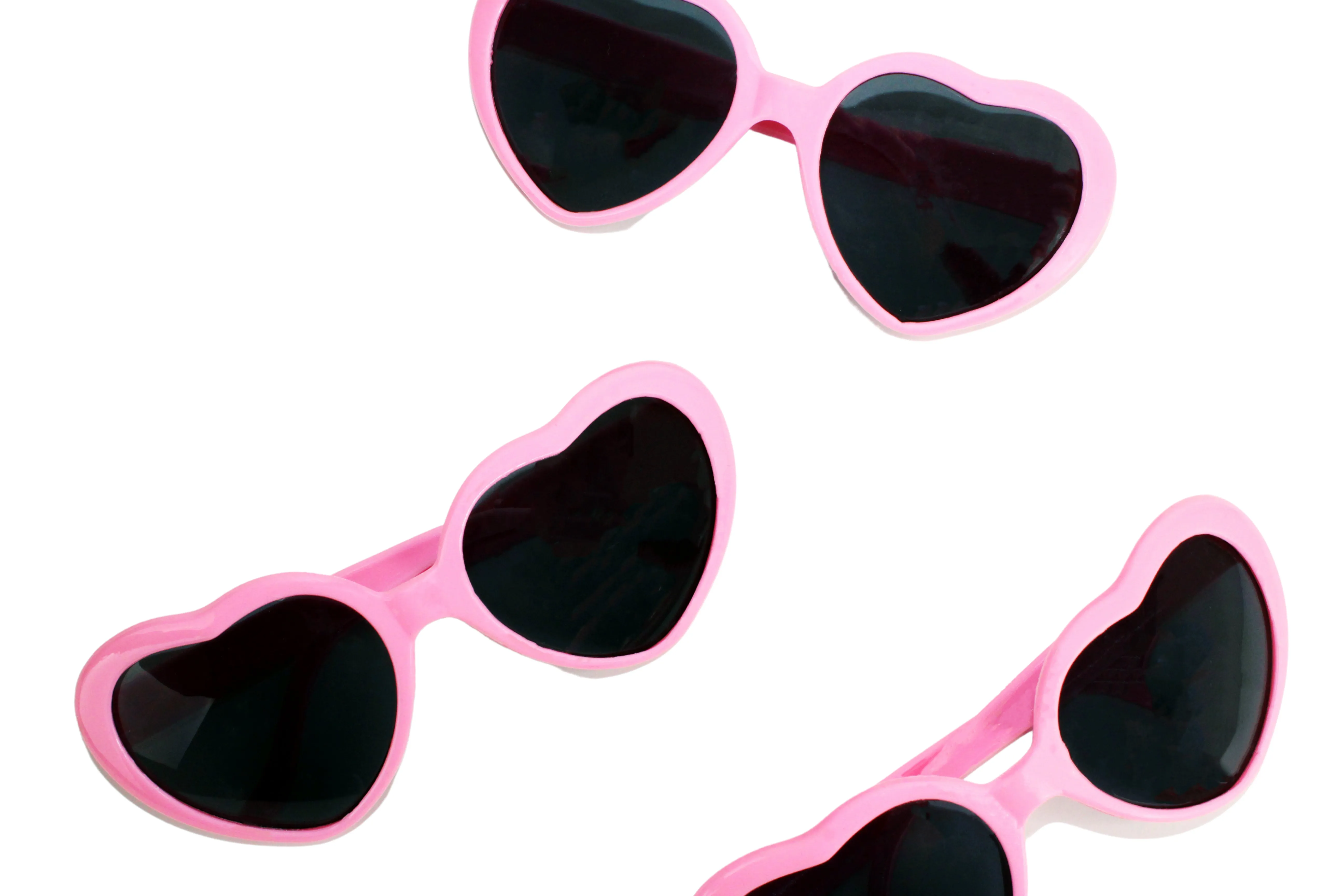 Teen Heart-Shaped Pink Sunglasses