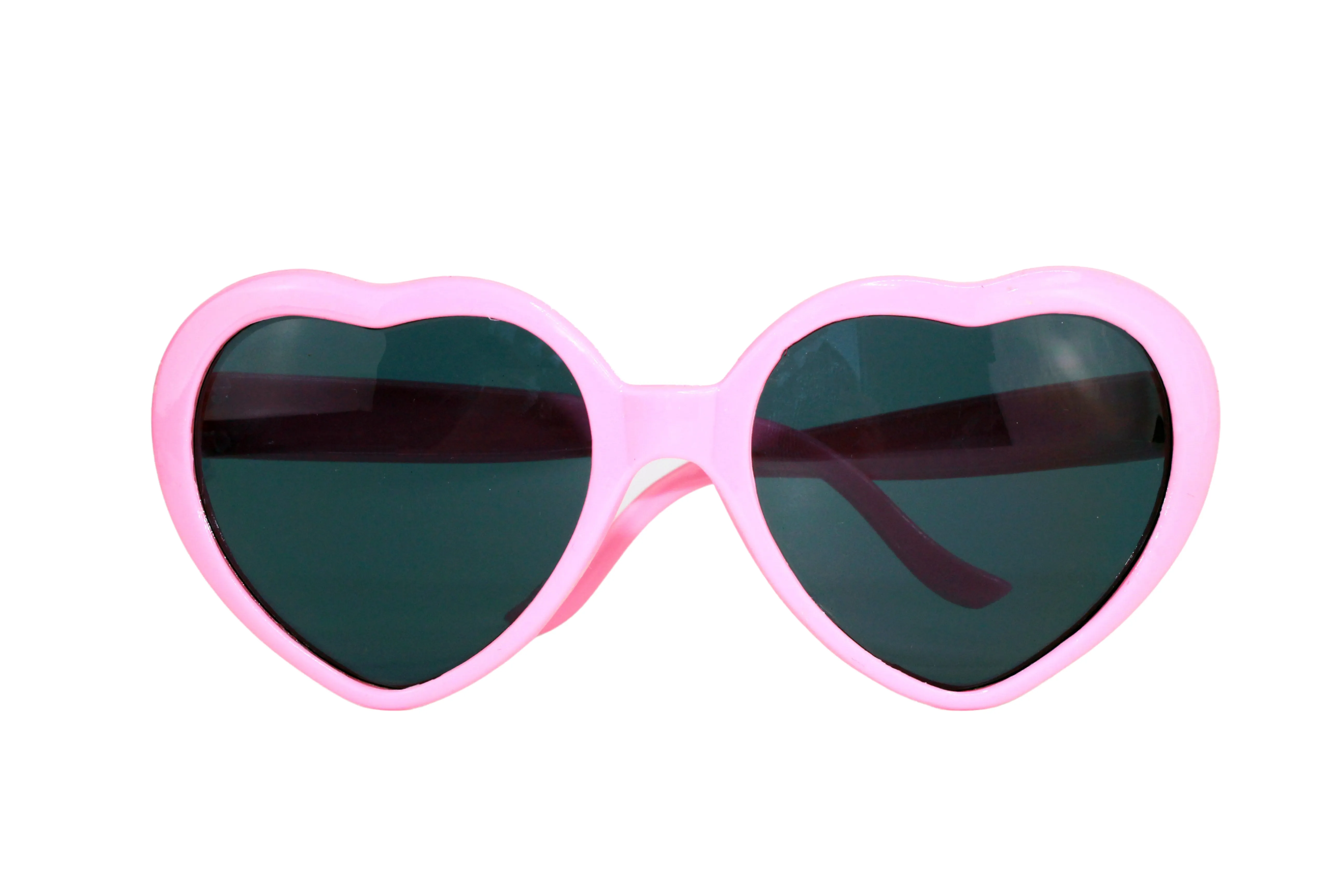Teen Heart-Shaped Pink Sunglasses