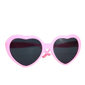 Teen Heart-Shaped Pink Sunglasses