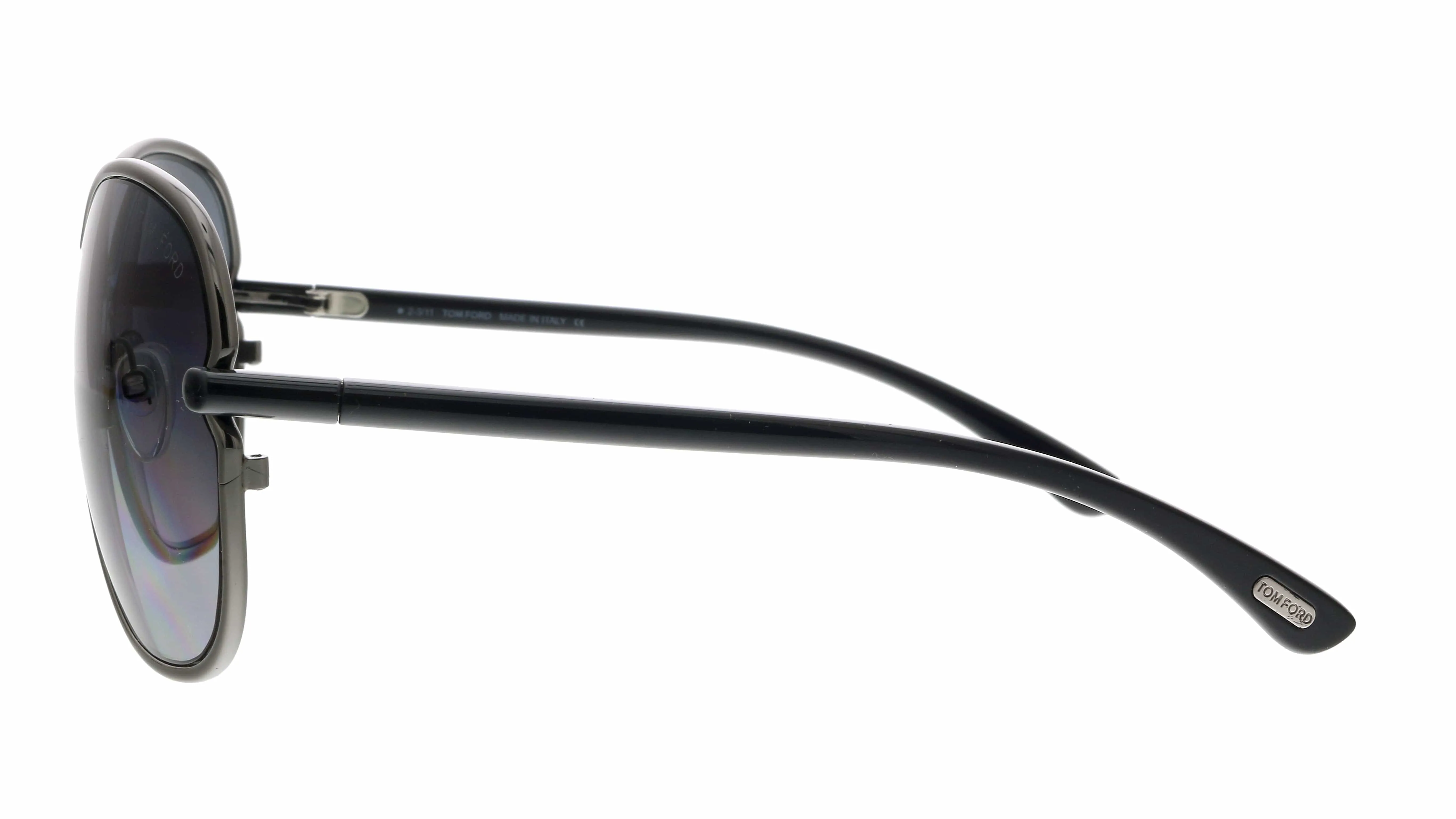 Tom Ford FT0222 08B Leila Ruthenium Oversized Oval Sunglasses