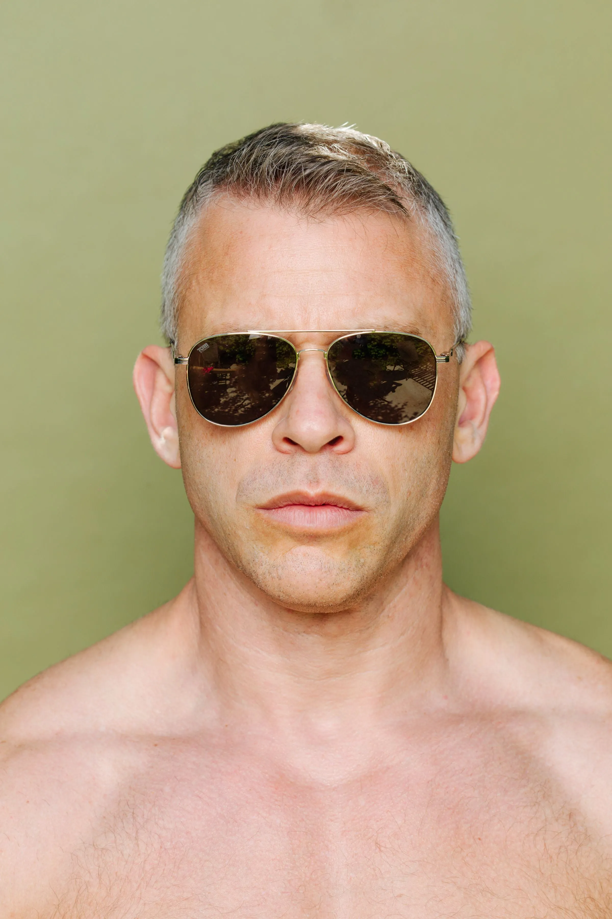 TOM OF FINLAND SUNGLASSES GOLD WITH BLACK LENSES