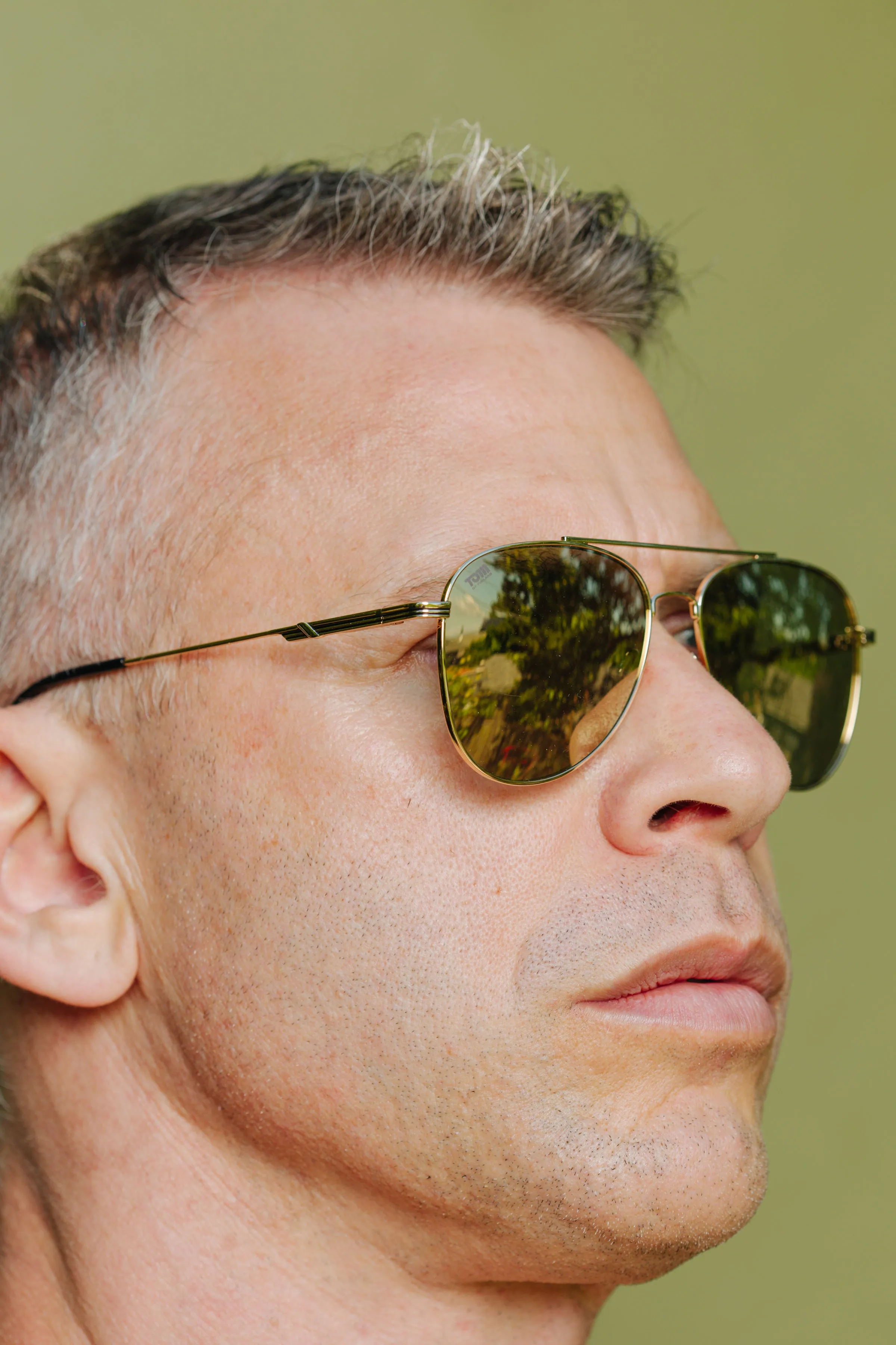 TOM OF FINLAND SUNGLASSES GOLD WITH GOLD LENSES