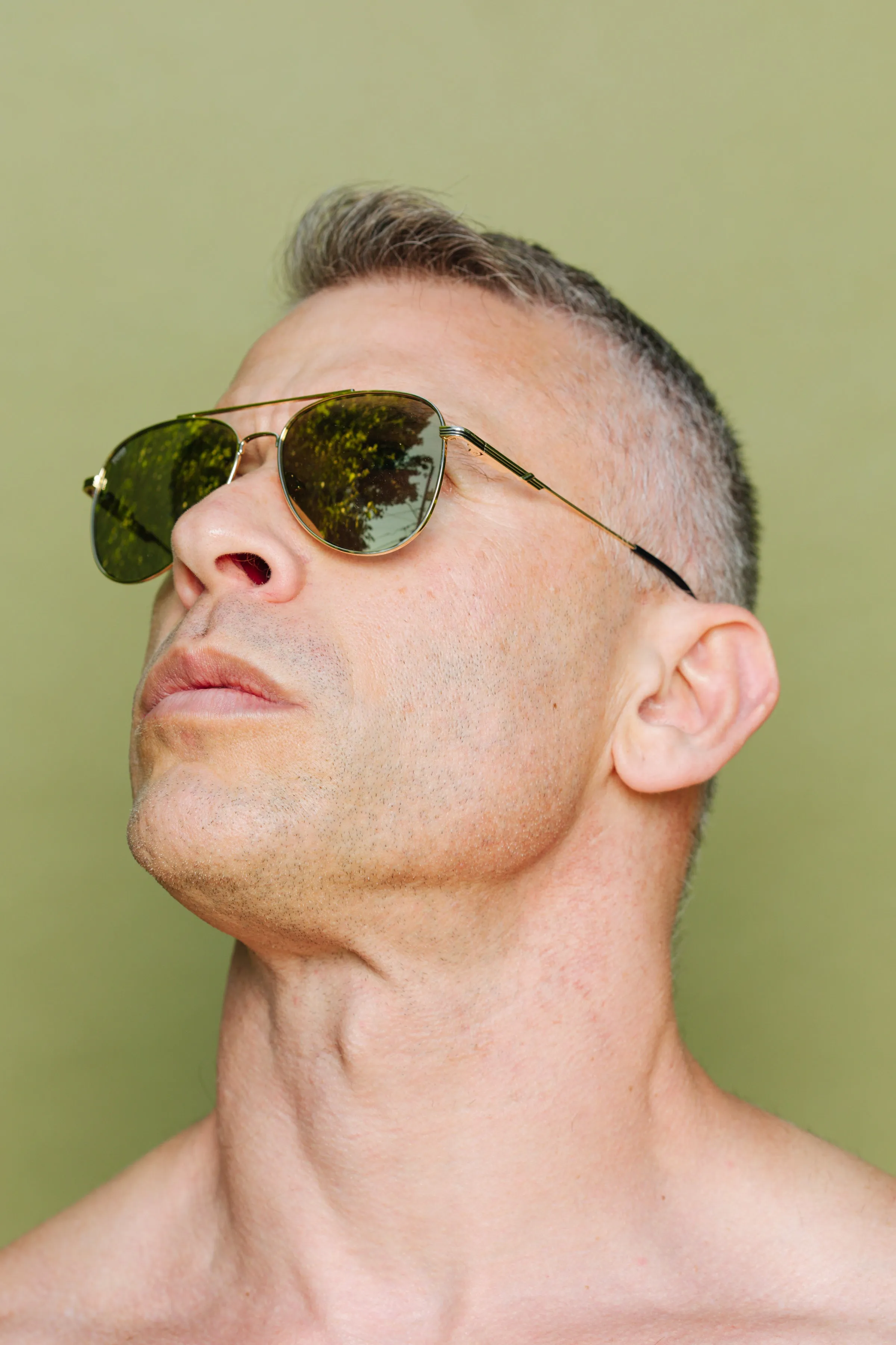 TOM OF FINLAND SUNGLASSES GOLD WITH GOLD LENSES
