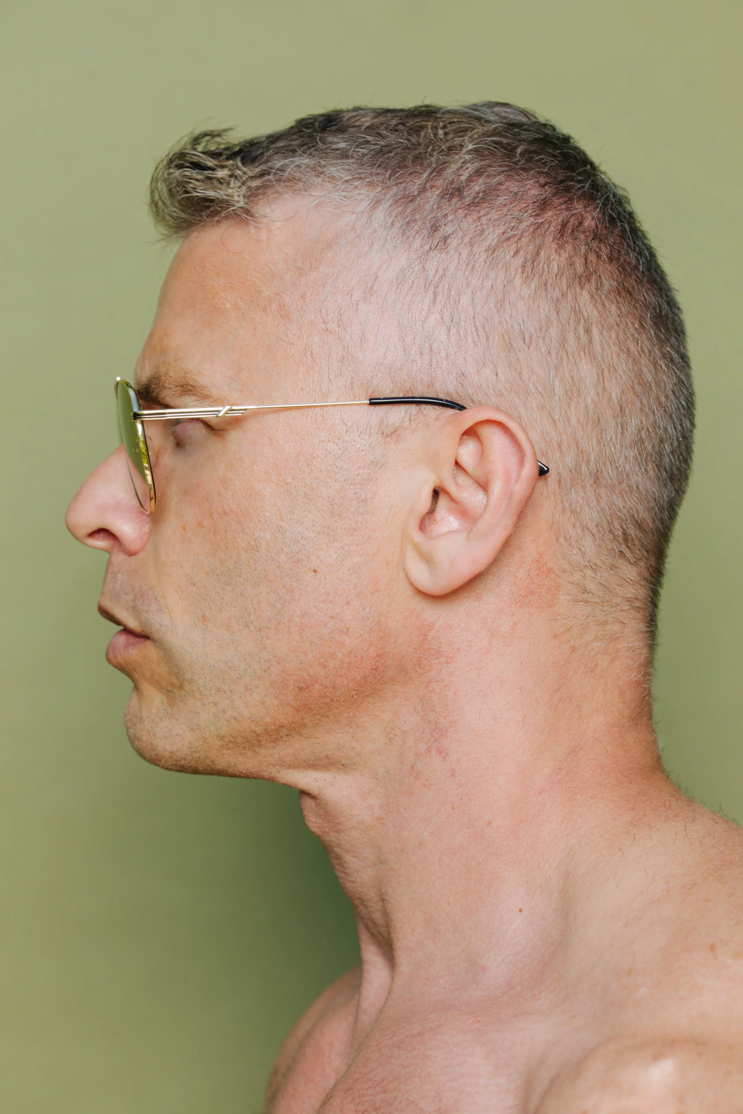 TOM OF FINLAND SUNGLASSES GOLD WITH GOLD LENSES